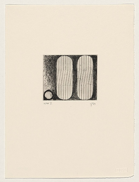 Artist: b'Friend, Ian.' | Title: b'not titled III (geometric forms)' | Date: 1989 | Technique: b'etching and drypoint, printed in black ink, from one plate' | Copyright: b'\xc2\xa9 Ian Friend'