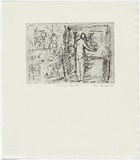 Artist: b'MADDOCK, Bea' | Title: b'Saturday Dec.17th' | Date: 1960 | Technique: b'etching, printed in black ink, from one zinc plate'