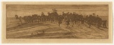 Artist: b'TRAILL, Jessie' | Title: b'Ploughing the hill, Berwick.' | Date: 1921 | Technique: b'etching, printed in brown ink, from one plate'