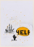 Artist: CIVIL, | Title: Not titled (help). | Date: 2003 | Technique: stencil, printed in black ink, from one stencil; handcoloured with yellow paint