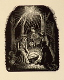 Artist: b'OGILVIE, Helen' | Title: b'Greeting card: Christmas, The Nuffield Foundation' | Technique: b'wood-engraving, printed in black ink, from one block'