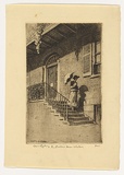 Artist: b'LINDSAY, Lionel' | Title: bThe Doctor's house, Windsor, NSW | Date: 1919 | Technique: b'etching and aquatint, printed in black ink with plate-tone, from one plate' | Copyright: b'Courtesy of the National Library of Australia'
