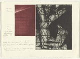 Artist: b'Pratt, John.' | Title: b'Incline' | Date: 30 March 1998 | Technique: b'etching and aquatint, printed in black and red ink, from two zinc plates'
