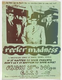 Artist: b'MACKINOLTY, Chips' | Title: b'Reefer madness: A nostalgic look at dope: 1930s style.' | Date: 1974 | Technique: b'screenprint, printed in black ink, from one stencil'