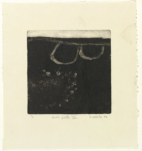 Title: bGod's walk III | Date: 1964 | Technique: b'etching and aquatint, printed in black ink with plate-tone, from two plates'