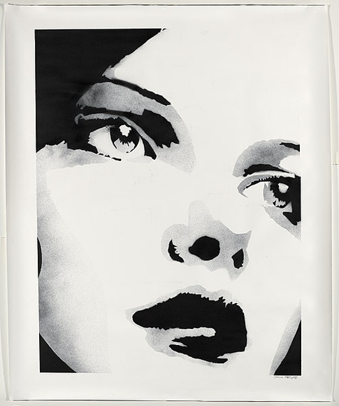 Title: b'Jane doe' | Date: 2009 | Technique: b'stencil, sprayed in black aerosol paint, from two stencils'