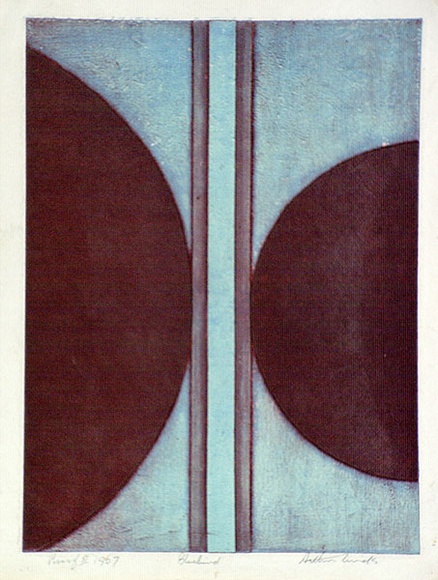 Artist: b'WICKS, Arthur' | Title: b'Bluebird' | Date: 1967 | Technique: b'etching and aquatint, printed in colour, from one plate'