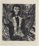 Artist: b'Adams, Tate.' | Title: b'The Fisherman.' | Date: 1953 | Technique: b'lithograph, printed in black ink, from one zinc plate'