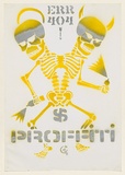 Artist: Walaad. | Title: Profitti. | Date: 2004 | Technique: stencil, printed in yellow and silver ink, from one stencil