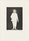 Artist: b'Dickerson, Robert.' | Title: b'The mime.' | Date: 1977 | Technique: b'etching and aquatint, printed in black ink, from one zinc plate'