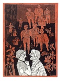 Artist: HANRAHAN, Barbara | Title: The engagement | Date: 1979 | Technique: relief-etching, printed in colour with plate-tone, from two plates