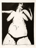 Artist: BALDESSIN, George | Title: Go-go dancer. | Date: 1966 | Technique: etching and aquatint, printed in black ink, from one plate