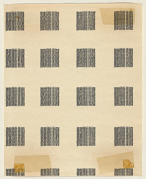 Title: b'Section B (Word situations) - 32 Possibilities: No. 10, 3(B)' | Date: (1970-71) | Technique: b'typewriter'