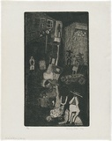 Artist: WALKER, Murray | Title: The dark at the end of the day. | Date: 1966 | Technique: etching and aquatint, printed in black ink, from one plate