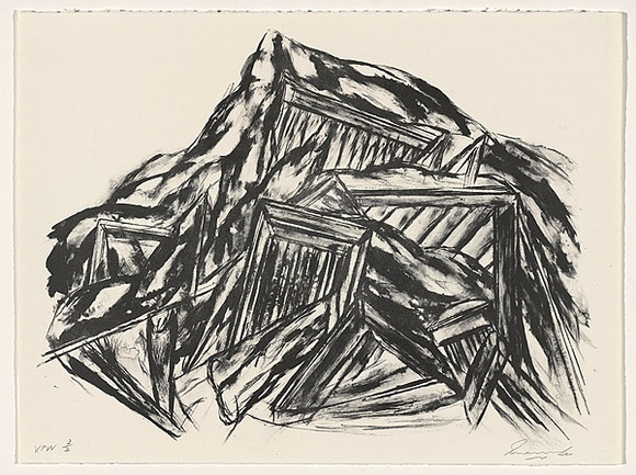 Artist: b'Lee, Graeme.' | Title: b'not titled [Mound]' | Date: c.1985 | Technique: b'lithograph, printed in black ink, from one stone'