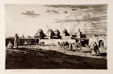 Artist: b'LINDSAY, Lionel' | Title: b'The Mosque of the Sabres, Kairouan, Tunisia' | Date: 1929 | Technique: b'drypoint, printed in warm black ink with plate-tone, from one plate' | Copyright: b'Courtesy of the National Library of Australia'