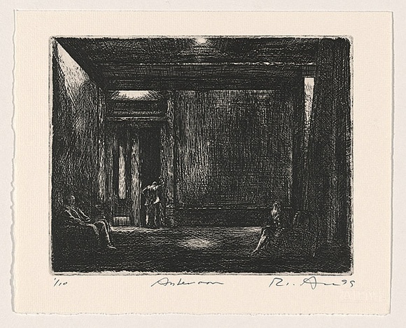 Title: b'Anteroom.' | Date: 1999 | Technique: b'lithograph, printed in black ink, from one plate'