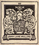 Artist: b'FEINT, Adrian' | Title: b'Bookplate: John Lane Mullins.' | Date: (1927) | Technique: b'wood-engraving' | Copyright: b'Courtesy the Estate of Adrian Feint'