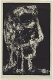 Artist: SELLBACH, Udo | Title: Head. | Date: 1961 | Technique: lithograph, printed in black ink, from one stone