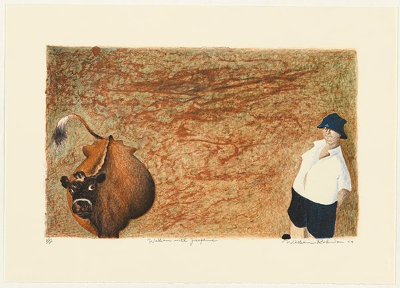 Artist: b'Robinson, William.' | Title: b'William with Josephine' | Date: 2004 | Technique: b'lithograph, printed in colour, from multiple stones'