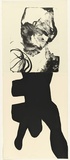 Artist: PARR, Mike | Title: not titled. | Date: 2001 | Technique: lithograph, printed in black ink, from one stone; woodcut, printed in black ink, from one block