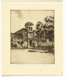 Artist: b'PLATT, Austin' | Title: b'Methodist Ladies College, Launceston' | Date: 1937 | Technique: b'etching, printed in black ink, from one plate'