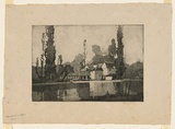 Artist: b'LONG, Sydney' | Title: b'Iffley Mill, Oxford' | Date: c.1919 | Technique: b'aquatint, printed in black ink with plate-tone, from one copper plate' | Copyright: b'Reproduced with the kind permission of the Ophthalmic Research Institute of Australia'