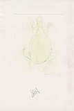 Artist: Hobson, Silas. | Title: not titled [frog] | Technique: engraving, printed in green ink, from one plate