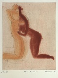 Artist: b'Fransella, Graham.' | Title: b'Two figures' | Date: 1992 | Technique: b'softground etching and aquatint, printed in colour a la poupee, from one plate' | Copyright: b'Courtesy of the artist'