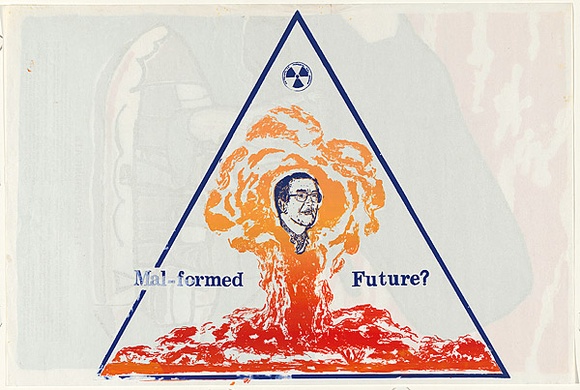 Artist: b'Lightbody, Graham.' | Title: b'Mal-formed future?' | Date: 1978 | Technique: b'screenprint, printed in colour, from two stencils' | Copyright: b'Courtesy Graham Lightbody'