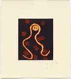 Artist: b'Ross, Jack Jakamarra.' | Title: b'ngapa kurnjuwu-rla jukurrpa' | Date: 2003 | Technique: b'etching, on one zinc plate'