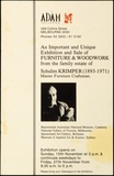 An important and unique exhibition and sale of furniture & woodwork from the family estate of Schulim Krimper I1893-1971)