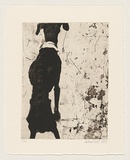 Artist: b'Williams, Deborah.' | Title: b'not titled [skinny dog seen from behind]' | Date: 1999, November | Technique: b'etching and photo-etching, printed in sepia ink, from one plate'