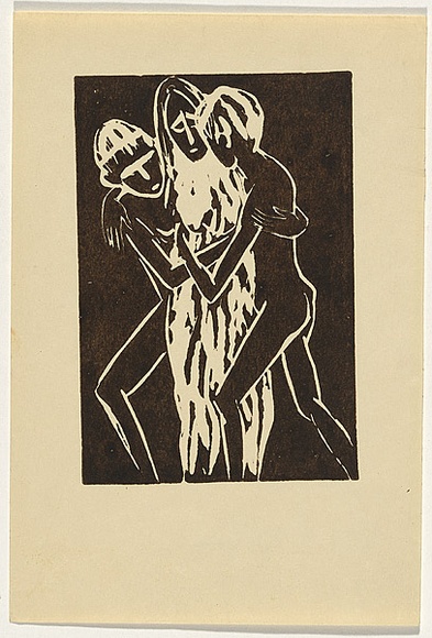 Artist: b'Kriegel, Adam.' | Title: b'The captive' | Date: 1950s | Technique: b'linocut, printed in black ink, from one block'