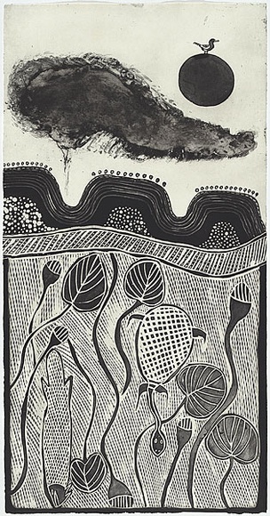 Artist: b'Adsett, Peter.' | Title: b'Gapu, tubig, air, water II' | Date: 1999 | Technique: b'etching and aquatint, printed in black in, from one plate'