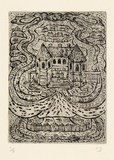 Artist: Drummond, Cathy. | Title: Hotel. | Date: c.1990 | Technique: etching, printed in black ink, from one plate