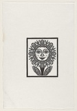 Artist: b'Groblicka, Lidia.' | Title: b'Postcard' | Date: 1986 | Technique: b'woodcut, printed in black ink, from one block'