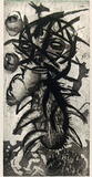 Artist: b'Uhlmann, Paul.' | Title: b'Real smoke from the mouths of men (left)' | Date: 1987 | Technique: b'drypoint and etching, printed in black ink, from one plate'