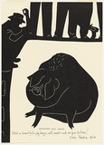 Artist: b'Thake, Eric.' | Title: b'Greeting card: Christmas (She\'s a beautiful pig boys, all meat and no pertaters! Horsham Sale Yards)' | Date: 1960 | Technique: b'linocut, printed in black ink, from one block'