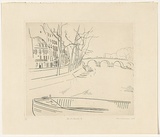 Artist: Kahan, Louis. | Title: Ile St. Louis III | Date: 1946 | Technique: etching, printed in black ink, from one copper plate