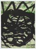 Artist: b'PARR, Mike' | Title: b'Stick into eye, # 7' | Date: 1993 | Technique: b'etching and aquatint, printed in colour, from two plates'