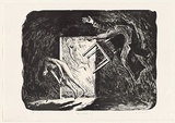 Artist: b'UNSWORTH, Ken' | Title: b'Villa des vergessuers V' | Date: 1987 | Technique: b'transfer-lithograph, printed in black ink, from one stone'