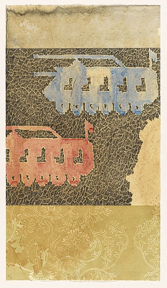 Artist: b'Fox, Belinda.' | Title: b'Hide and seek I' | Date: c.2006 | Technique: b'etching, printed in black ink, from one plate; embossing and  hand-coloured'