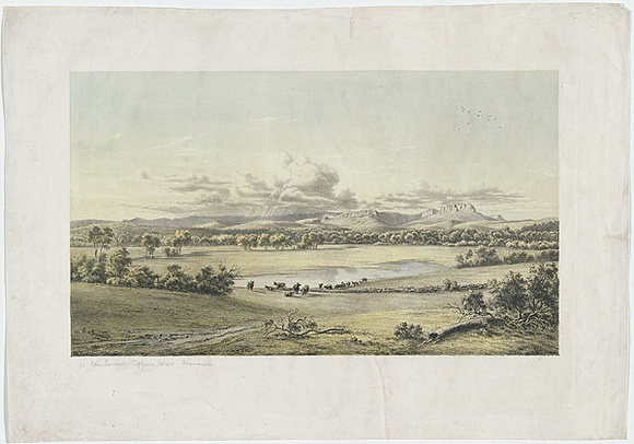 Artist: b'von Gu\xc3\xa9rard, Eugene' | Title: b'Ben Lomond, Epping Forest, Tasmania' | Date: (1866-68) | Technique: b'lithograph, printed in colour, from multiple stones [or plates]'