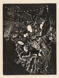 Artist: b'Patterson, Ambrose.' | Title: b'Lantern Parade, Honolulu' | Date: c.1925 | Technique: b'woodblock, printed in black ink, from one block'