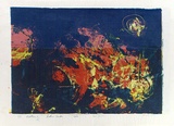 Artist: WICKS, Arthur | Title: Red splash | Date: 1964 | Technique: screenprint, printed in colour, from multiple stencils