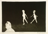 Artist: BALDESSIN, George | Title: Walkers. | Date: 1965 | Technique: etching and aquatint, printed in black ink, from one plate