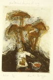 Artist: b'Bragge, Anita.' | Title: b'Nelkenschwindling' | Date: 1999, October | Technique: b'etching, drypoint and aquatint, printed in colour, from multiple plates'