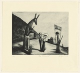 Artist: SHEAD, Garry | Title: The monument | Date: 1991-94 | Technique: etching and aquatint, printed in black ink, from one plate | Copyright: © Garry Shead