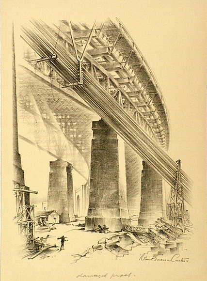 Artist: b'Curtis, Robert Emerson.' | Title: b'The North Shore approach.' | Date: 1932 | Technique: b'lithograph, printed in black ink, from one plate'